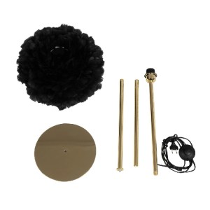 glo-204-0193-204_0193_11 GLOBOSTAR® ALES 204-0193 ΜΟΝΤΕΡΝΟ ΕΠΙΔΑΠΕΔΙΟ ΦΩΤΙΣΤΙΚΟ ΜΕ ΝΤΟΥΙ 1 X E27 AC 220-240V IP20 - ΜΑΥΡΟ & ΧΡΥΣΟ - Μ40 X Π40 X Υ150CM