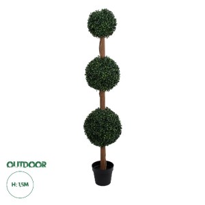 glo-20400-20400_0 GLOBOSTAR® ARTIFICIAL GARDEN BUXUS 20400 ΤΕΧΝΗΤΟ ΔΙΑΚΟΣΜΗΤΙΚΟ ΦΥΤΟ ΠΥΞΟΣ Υ150CM