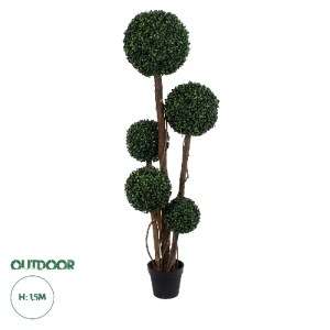 glo-20403-20403_0 GLOBOSTAR® ARTIFICIAL GARDEN BUXUS 20403 ΤΕΧΝΗΤΟ ΔΙΑΚΟΣΜΗΤΙΚΟ ΦΥΤΟ ΠΥΞΟΣ Υ150CM