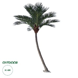 glo-20443-20443_0 GLOBOSTAR® ARTIFICIAL GARDEN CURVED COCONUT PALM TREE 20443 ΤΕΧΝΗΤΟ ΔΙΑΚΟΣΜΗΤΙΚΟ ΚΥΡΤΟ ΦΟΙ
