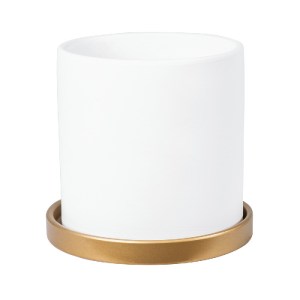 glo-20444-20444_2 GLOBOSTAR® ARTIFICIAL GARDEN KASOS 20444 ΠΗΛΙΝΟ ΚΕΡΑΜΙΚΟ ΚΑΣΠΩ ΓΛΑΣΤΡΑ - FLOWER POT ΛΕΥΚΟ 