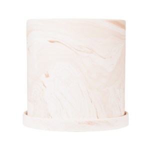 glo-20450-20450_4 GLOBOSTAR® ARTIFICIAL GARDEN LINDOS 20450 ΠΗΛΙΝΟ ΚΕΡΑΜΙΚΟ ΚΑΣΠΩ ΓΛΑΣΤΡΑ - FLOWER POT ΑΠΑΛΟ