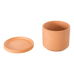glo-20451-20451_07 GLOBOSTAR® ARTIFICIAL GARDEN ASTYPALAIA 20451 ΠΗΛΙΝΟ ΚΕΡΑΜΙΚΟ ΚΑΣΠΩ ΓΛΑΣΤΡΑ - FLOWER POT Κ