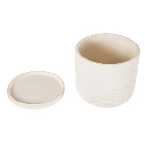 glo-20452-20452_7 GLOBOSTAR® ARTIFICIAL GARDEN PARGA 20452 ΠΗΛΙΝΟ ΚΕΡΑΜΙΚΟ ΚΑΣΠΩ ΓΛΑΣΤΡΑ - FLOWER POT ΜΠΕΖ Φ