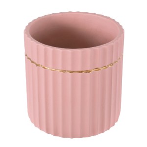 glo-20456-20456_3 GLOBOSTAR® ARTIFICIAL GARDEN RETHYMNO 20456 ΠΗΛΙΝΟ ΚΕΡΑΜΙΚΟ ΚΑΣΠΩ ΓΛΑΣΤΡΑ - FLOWER POT ΡΟΖ
