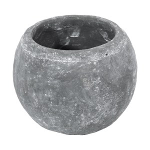 glo-20458-20458_3 GLOBOSTAR® ARTIFICIAL GARDEN ALONISSOS 20458 ΤΣΙΜΕΝΤΕΝΙΟ ΚΑΣΠΩ ΓΛΑΣΤΡΑ - FLOWER POT ΓΚΡΙ Φ