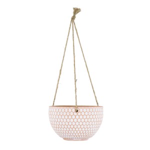 glo-20462-20462_4 GLOBOSTAR® ARTIFICIAL GARDEN CHIOS 20462 ΚΡΕΜΑΣΤΟ ΠΗΛΙΝΟ ΚΕΡΑΜΙΚΟ ΚΑΣΠΩ ΓΛΑΣΤΡΑ - FLOWER P