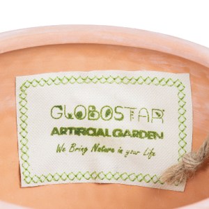 glo-20462-20462_8 GLOBOSTAR® ARTIFICIAL GARDEN CHIOS 20462 ΚΡΕΜΑΣΤΟ ΠΗΛΙΝΟ ΚΕΡΑΜΙΚΟ ΚΑΣΠΩ ΓΛΑΣΤΡΑ - FLOWER P