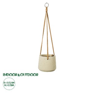 glo-20465-20465_0 GLOBOSTAR® ARTIFICIAL GARDEN DONOUSA 20465 ΚΡΕΜΑΣΤΟ ΠΗΛΙΝΟ ΚΕΡΑΜΙΚΟ ΚΑΣΠΩ ΓΛΑΣΤΡΑ - FLOWER