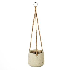 glo-20465-20465_3 GLOBOSTAR® ARTIFICIAL GARDEN DONOUSA 20465 ΚΡΕΜΑΣΤΟ ΠΗΛΙΝΟ ΚΕΡΑΜΙΚΟ ΚΑΣΠΩ ΓΛΑΣΤΡΑ - FLOWER