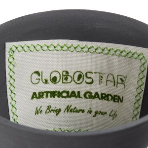 glo-20466-20466_8 GLOBOSTAR® ARTIFICIAL GARDEN AIGINA 20466 ΚΡΕΜΑΣΤΟ ΠΗΛΙΝΟ ΚΕΡΑΜΙΚΟ ΚΑΣΠΩ ΓΛΑΣΤΡΑ - FLOWER 