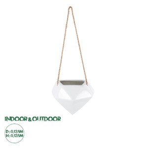 glo-20467-20467_0 GLOBOSTAR® ARTIFICIAL GARDEN HERAKLIO 20467 ΚΡΕΜΑΣΤΟ ΠΗΛΙΝΟ ΚΕΡΑΜΙΚΟ ΚΑΣΠΩ ΓΛΑΣΤΡΑ - FLOWE