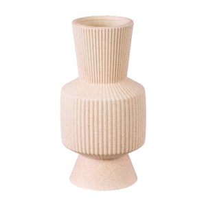 glo-20468-20468_2 GLOBOSTAR® ARTIFICIAL GARDEN CAPRI 20468 ΠΗΛΙΝΟ ΚΕΡΑΜΙΚΟ ΚΑΣΠΩ ΓΛΑΣΤΡΑ - FLOWER POT ΑΠΑΛΟ 