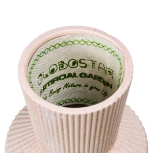 glo-20468-20468_7 GLOBOSTAR® ARTIFICIAL GARDEN CAPRI 20468 ΠΗΛΙΝΟ ΚΕΡΑΜΙΚΟ ΚΑΣΠΩ ΓΛΑΣΤΡΑ - FLOWER POT ΑΠΑΛΟ 