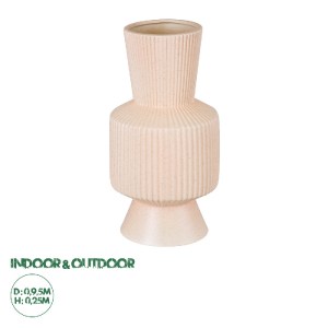 glo-20470-20470_0 GLOBOSTAR® ARTIFICIAL GARDEN CAPRI 20470 ΠΗΛΙΝΟ ΚΕΡΑΜΙΚΟ ΚΑΣΠΩ ΓΛΑΣΤΡΑ - FLOWER POT ΑΠΑΛΟ 