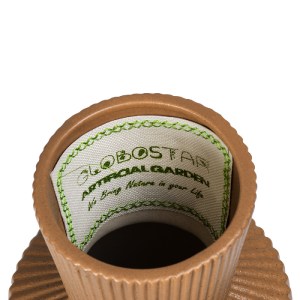 glo-20471-20471_7 GLOBOSTAR® ARTIFICIAL GARDEN AMALFI 20471 ΠΗΛΙΝΟ ΚΕΡΑΜΙΚΟ ΚΑΣΠΩ ΓΛΑΣΤΡΑ - FLOWER POT ΚΕΡΑΜ