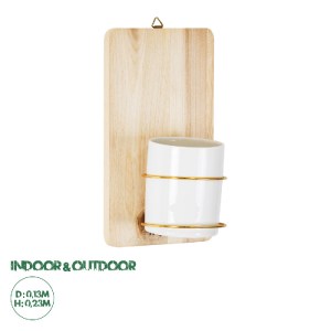 glo-20472-20472_0 GLOBOSTAR® ARTIFICIAL GARDEN IKARIA 20472 ΕΠΙΤΟΙΧΙΟ ΠΗΛΙΝΟ ΚΕΡΑΜΙΚΟ ΚΑΣΠΩ ΓΛΑΣΤΡΑ ΜΕ ΞΥΛΙΝ