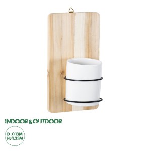 glo-20473-20473_0 GLOBOSTAR® ARTIFICIAL GARDEN SPETSES 20473 ΕΠΙΤΟΙΧΙΟ ΠΗΛΙΝΟ ΚΕΡΑΜΙΚΟ ΚΑΣΠΩ ΓΛΑΣΤΡΑ ΜΕ ΞΥΛΙ