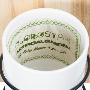 glo-20473-20473_6 GLOBOSTAR® ARTIFICIAL GARDEN SPETSES 20473 ΕΠΙΤΟΙΧΙΟ ΠΗΛΙΝΟ ΚΕΡΑΜΙΚΟ ΚΑΣΠΩ ΓΛΑΣΤΡΑ ΜΕ ΞΥΛΙ