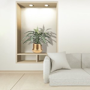 glo-20474-20083_20474 GLOBOSTAR® ARTIFICIAL GARDEN KERKYRA 20474 ΠΗΛΙΝΟ ΚΕΡΑΜΙΚΟ ΚΑΣΠΩ ΓΛΑΣΤΡΑ - FLOWER POT ΧΡΥΣ
