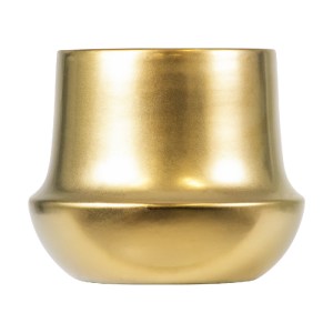 glo-20474-20474_4 GLOBOSTAR® ARTIFICIAL GARDEN KERKYRA 20474 ΠΗΛΙΝΟ ΚΕΡΑΜΙΚΟ ΚΑΣΠΩ ΓΛΑΣΤΡΑ - FLOWER POT ΧΡΥΣ