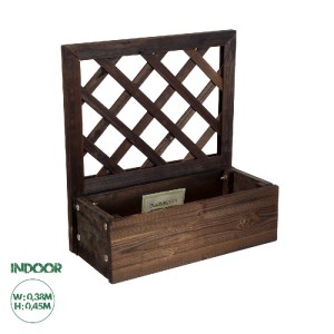 glo-20477-20477_0 GLOBOSTAR® ARTIFICIAL GARDEN SIKINOS 20477 ΕΠΙΤΟΙΧΙΟ ΞΥΛΙΝΟ ΚΑΣΠΩ ΓΛΑΣΤΡΑ - FLOWER POT ΚΑΦ