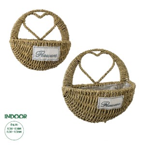 glo-20478-20478_0 GLOBOSTAR® ARTIFICIAL GARDEN MALTA 20478 ΣΕΤ 2 ΕΠΙΤΟΙΧΙΑ ΡΑΤΑΝ ΠΛΕΚΤΑ ΚΑΣΠΩ ΓΛΑΣΤΡΕΣ - FLO