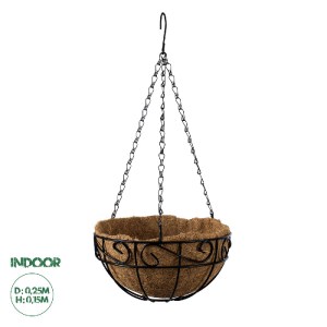 glo-20483-20483_0 GLOBOSTAR® ARTIFICIAL GARDEN KARYSTOS 20483 ΚΡΕΜΑΣΤΟ ΚΑΣΠΩ ΓΛΑΣΤΡΑ - FLOWER POT ΑΠΟ ΦΛΟΙΟ 