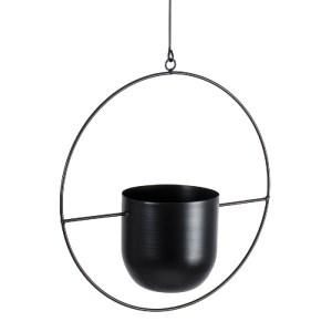 glo-20485-20485_5 GLOBOSTAR® ARTIFICIAL GARDEN TILOS 20485 ΚΡΕΜΑΣΤΟ ΜΕΤΑΛΛΙΚΟ ΚΑΣΠΩ ΓΛΑΣΤΡΑ - FLOWER POT ΜΑΥ
