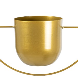 glo-20486-20486_6 GLOBOSTAR® ARTIFICIAL GARDEN TILOS 20486 ΚΡΕΜΑΣΤΟ ΜΕΤΑΛΛΙΚΟ ΚΑΣΠΩ ΓΛΑΣΤΡΑ - FLOWER POT ΧΡΥ