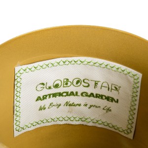glo-20486-20486_9 GLOBOSTAR® ARTIFICIAL GARDEN TILOS 20486 ΚΡΕΜΑΣΤΟ ΜΕΤΑΛΛΙΚΟ ΚΑΣΠΩ ΓΛΑΣΤΡΑ - FLOWER POT ΧΡΥ