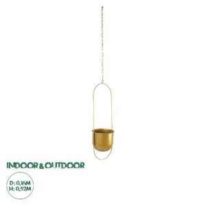 glo-20488-20488_0 GLOBOSTAR® ARTIFICIAL GARDEN NISYROS 20488 ΚΡΕΜΑΣΤΟ ΜΕΤΑΛΛΙΚΟ ΚΑΣΠΩ ΓΛΑΣΤΡΑ - FLOWER POT Χ