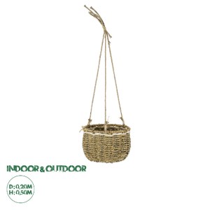 glo-20489-20489_0 GLOBOSTAR® ARTIFICIAL GARDEN POROS 20489 ΚΡΕΜΑΣΤΟ ΠΛΕΚΤΟ ΚΑΛΑΘΙ - ΚΑΣΠΩ ΓΛΑΣΤΡΑ - FLOWER P