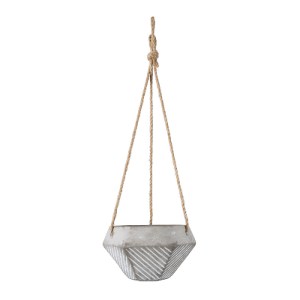 glo-20490-20490_4 GLOBOSTAR® ARTIFICIAL GARDEN SARAKINIKO 20490 ΚΡΕΜΑΣΤΟ ΠΗΛΙΝΟ ΚΕΡΑΜΙΚΟ ΚΑΣΠΩ ΓΛΑΣΤΡΑ - FLO