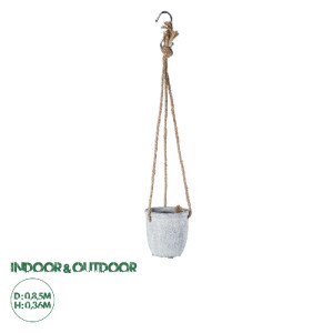 glo-20491-20491_0 GLOBOSTAR® ARTIFICIAL GARDEN SCORPIOS 20491 ΚΡΕΜΑΣΤΟ ΠΗΛΙΝΟ ΚΕΡΑΜΙΚΟ ΚΑΣΠΩ ΓΛΑΣΤΡΑ - FLOWE