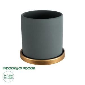 glo-20494-20494_0 GLOBOSTAR® ARTIFICIAL GARDEN NAPOLI 20494 ΔΙΑΚΟΣΜΗΤΙΚΟ ΚΕΡΑΜΙΚΟ ΚΑΣΠΩ ΓΛΑΣΤΡΑ - FLOWER POT