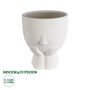 glo-20496-20496_0 GLOBOSTAR® ARTIFICIAL GARDEN TOKYO 20496 ΔΙΑΚΟΣΜΗΤΙΚΟ ΚΕΡΑΜΙΚΟ ΚΑΣΠΩ ΓΛΑΣΤΡΑ - FLOWER POT 