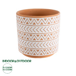 glo-20497-20497_0 GLOBOSTAR® ARTIFICIAL GARDEN INDIA 20497 ΔΙΑΚΟΣΜΗΤΙΚΟ ΚΕΡΑΜΙΚΟ ΚΑΣΠΩ ΓΛΑΣΤΡΑ - FLOWER POT 
