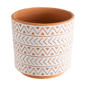 glo-20498-20498_2 GLOBOSTAR® ARTIFICIAL GARDEN INDIA 20498 ΔΙΑΚΟΣΜΗΤΙΚΟ ΚΕΡΑΜΙΚΟ ΚΑΣΠΩ ΓΛΑΣΤΡΑ - FLOWER POT 