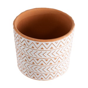 glo-20498-20498_3 GLOBOSTAR® ARTIFICIAL GARDEN INDIA 20498 ΔΙΑΚΟΣΜΗΤΙΚΟ ΚΕΡΑΜΙΚΟ ΚΑΣΠΩ ΓΛΑΣΤΡΑ - FLOWER POT 