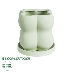 glo-20499-20499_0 GLOBOSTAR® ARTIFICIAL GARDEN ATHENA 20499 ΔΙΑΚΟΣΜΗΤΙΚΟ ΚΕΡΑΜΙΚΟ ΚΑΣΠΩ ΓΛΑΣΤΡΑ - FLOWER POT