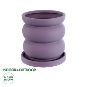 glo-20500-20500_0 GLOBOSTAR® ARTIFICIAL GARDEN BOGOTA 20500 ΔΙΑΚΟΣΜΗΤΙΚΟ ΚΕΡΑΜΙΚΟ ΚΑΣΠΩ ΓΛΑΣΤΡΑ - FLOWER POT