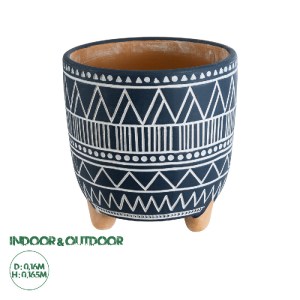 glo-20508-20508_0 GLOBOSTAR® ARTIFICIAL GARDEN MUMBAI 20508 ΔΙΑΚΟΣΜΗΤΙΚΟ ΚΕΡΑΜΙΚΟ ΚΑΣΠΩ ΓΛΑΣΤΡΑ - FLOWER POT