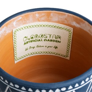 glo-20508-20508_6 GLOBOSTAR® ARTIFICIAL GARDEN MUMBAI 20508 ΔΙΑΚΟΣΜΗΤΙΚΟ ΚΕΡΑΜΙΚΟ ΚΑΣΠΩ ΓΛΑΣΤΡΑ - FLOWER POT