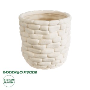 glo-20512-20512_0 GLOBOSTAR® ARTIFICIAL GARDEN UBUD 20512 ΔΙΑΚΟΣΜΗΤΙΚΟ ΚΕΡΑΜΙΚΟ ΚΑΣΠΩ ΓΛΑΣΤΡΑ - FLOWER POT Λ