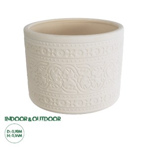 glo-20514-20514_0 GLOBOSTAR® ARTIFICIAL GARDEN BERATAN 20514 ΔΙΑΚΟΣΜΗΤΙΚΟ ΚΕΡΑΜΙΚΟ ΚΑΣΠΩ ΓΛΑΣΤΡΑ - FLOWER PO