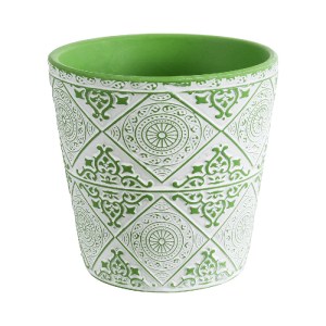 glo-20515-20515_2 GLOBOSTAR® ARTIFICIAL GARDEN ASWAN 20515 ΔΙΑΚΟΣΜΗΤΙΚΟ ΚΕΡΑΜΙΚΟ ΚΑΣΠΩ ΓΛΑΣΤΡΑ - FLOWER POT 