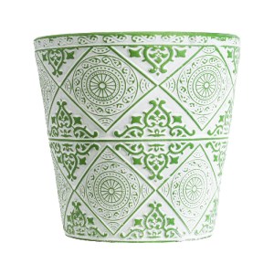 glo-20515-20515_4 GLOBOSTAR® ARTIFICIAL GARDEN ASWAN 20515 ΔΙΑΚΟΣΜΗΤΙΚΟ ΚΕΡΑΜΙΚΟ ΚΑΣΠΩ ΓΛΑΣΤΡΑ - FLOWER POT 