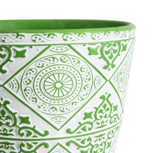 glo-20515-20515_5 GLOBOSTAR® ARTIFICIAL GARDEN ASWAN 20515 ΔΙΑΚΟΣΜΗΤΙΚΟ ΚΕΡΑΜΙΚΟ ΚΑΣΠΩ ΓΛΑΣΤΡΑ - FLOWER POT 