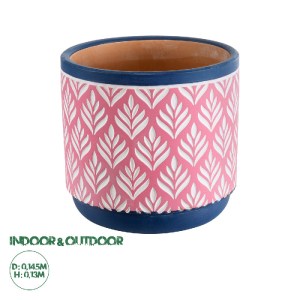 glo-20521-20521_0 GLOBOSTAR® ARTIFICIAL GARDEN BOMBAY 20521 ΔΙΑΚΟΣΜΗΤΙΚΟ ΚΕΡΑΜΙΚΟ ΚΑΣΠΩ ΓΛΑΣΤΡΑ - FLOWER POT